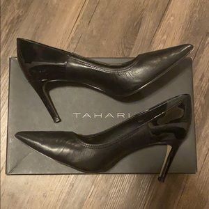 Tahari black heels. worn once